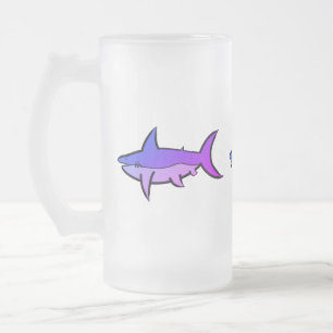 Anpassbare Lila Haie Mattglas Bierglas