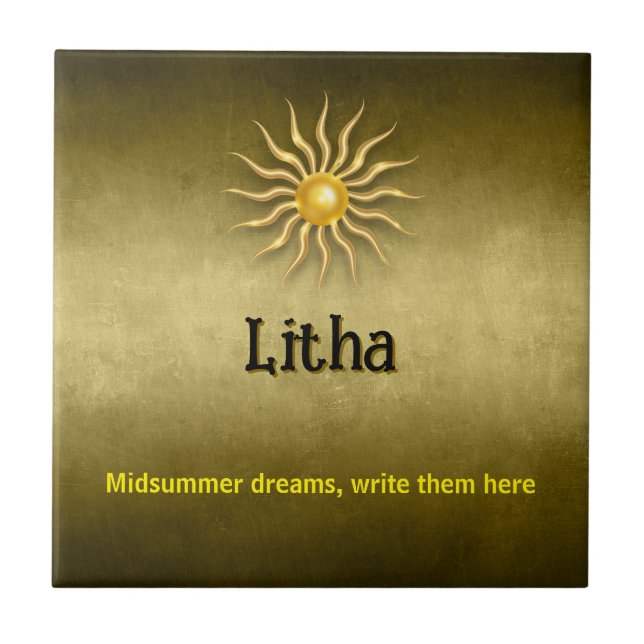 Anpassbare Litha-Keramik-Tile Fliese (Vorderseite)