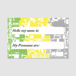 Anpassbare lithromantische geometrische Pride-Flag Namensschild