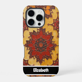 Anpassbare Mandala Bloom Telefonabdeckung iPhone 16 Pro Hülle