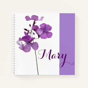 Anpassbare Mary nennen lila Blumengürtel niedlich Notizbuch