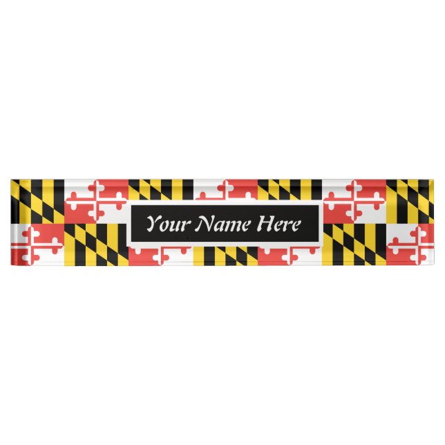 Anpassbare Maryland-Flagge Namensplakette (Vorderseite)
