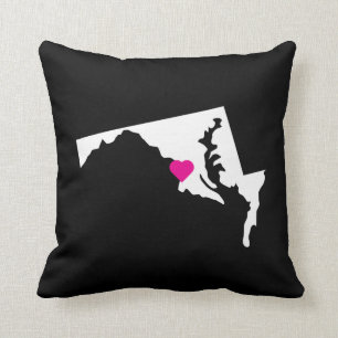 Anpassbare Maryland Staat Liebe Reversible Pillow Kissen