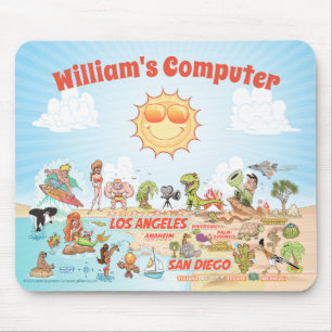 Anpassbare Maus-Pad für kalifornische Cartoon Mousepad