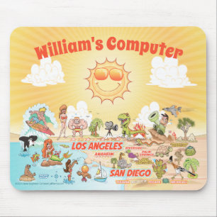 Anpassbare Maus-Pad für kalifornische Cartoon Mousepad
