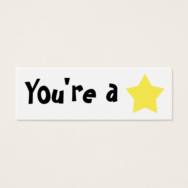 Anpassbare Mini-Lesezeichen "You re A Star" (Vorderseite)