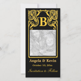 Anpassbare Monogramm-Karte für das Save the Date F