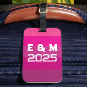 "Anpassbare Monogramm und Jahre Gepäckanhänger