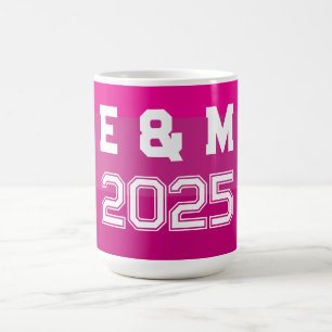 "Anpassbare Monogramm und Jahre Kaffeetasse