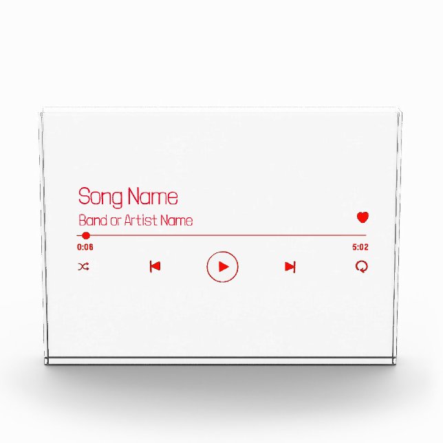 Anpassbare Musik Fotoblock (Vorderseite)
