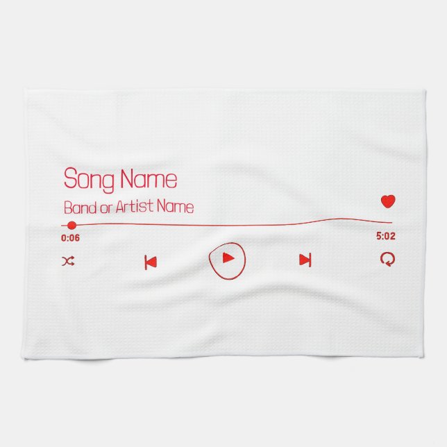 Anpassbare Musik Geschirrtuch (Horizontal)