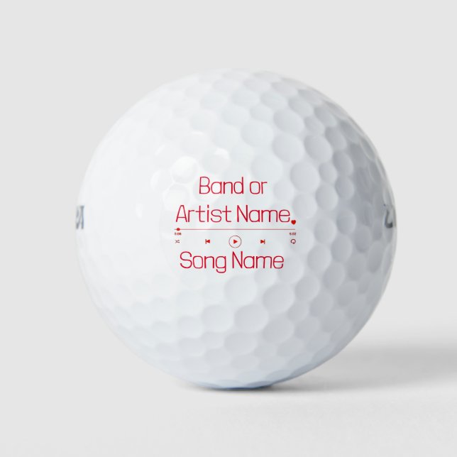Anpassbare Musik Golfball (Vorderseite)