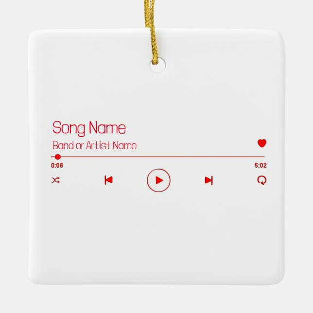 Anpassbare Musik Keramikornament (Vorderseite)