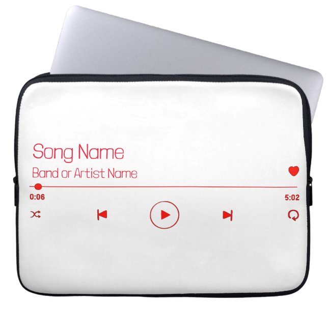 Anpassbare Musik Laptopschutzhülle (Vorderseite)