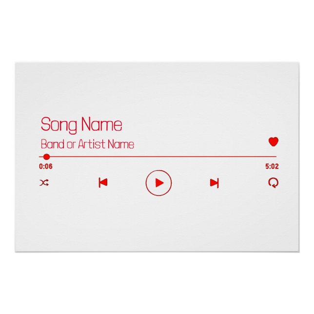 Anpassbare Musik Poster (Vorderseite)