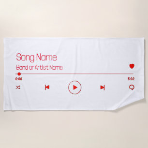 Anpassbare Musik Strandtuch