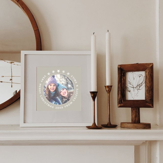 Anpassbare Mutter Tochter Taupe Frohe Weihnachten (Von Creator hochgeladen)