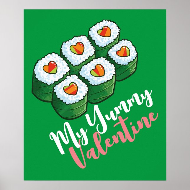 Anpassbare "My Yummy Valentine" Poster (Vorne)