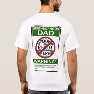 Anpassbare Nachbarschafts-Vater X'd Grn Front & Ba T-Shirt