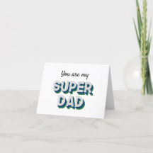 Anpassbare Nachricht für Superdad Dankeschön-Karte