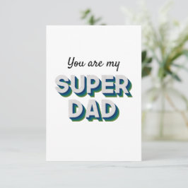 Anpassbare Nachricht für Superdad Dankeskarte