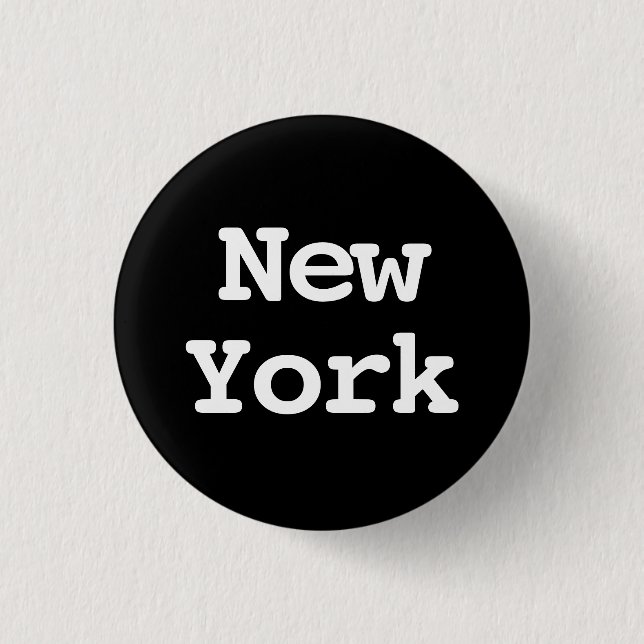 Anpassbare New York-Typografie 2 Button (Vorderseite)