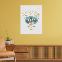 Anpassbare Niedliche Aquamarine Monster