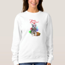 Anpassbare Niedliche Blue Heeler Dog Yappy Weihnac Sweatshirt