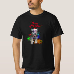 Anpassbare Niedliche Blue Heeler Dog Yappy Weihnac T-Shirt