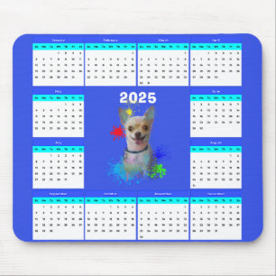 Anpassbare Niedliche Chihuahua-Dog-Kalender Mousepad