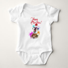 Anpassbare Niedliche Dalmatiner Dog Yappy Weihnach Baby Strampler