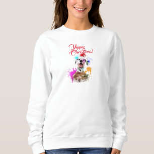 Anpassbare Niedliche Dalmatiner Dog Yappy Weihnach Sweatshirt
