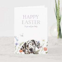 Anpassbare Niedliche Dalmatiner Osterzeit Karte