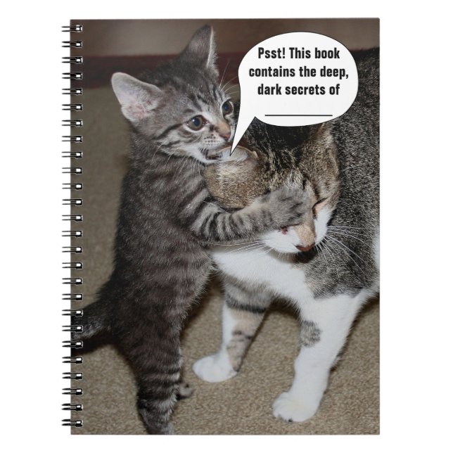 Anpassbare Niedliche Katzen-Notebooks Notizblock (Vorderseite)