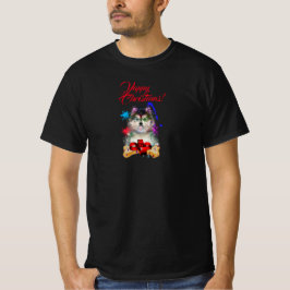 Anpassbare Niedliche Pomsky Dog Yappy Weihnachten T-Shirt