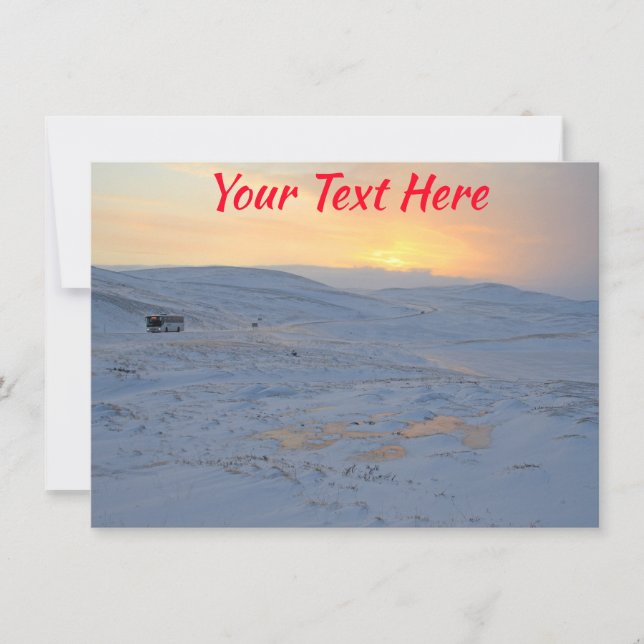 Anpassbare norwegische Winterkarte (Vorderseite)