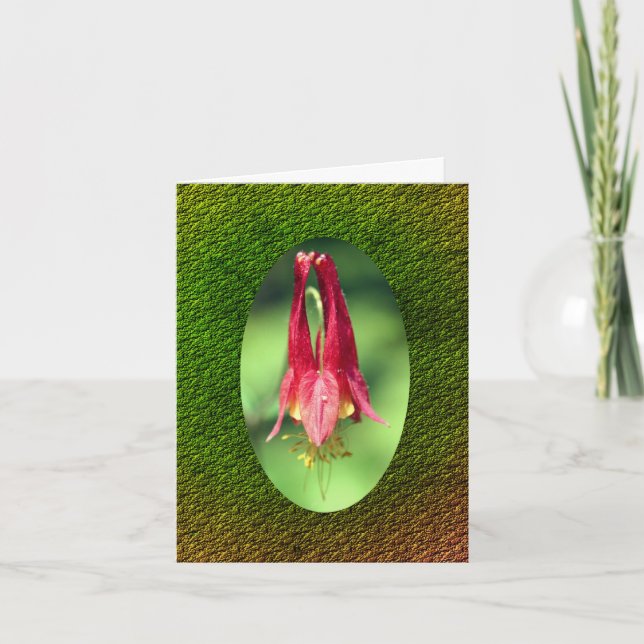 Anpassbare Notizkarte für die Columbine-Blume Dankeskarte (Vorderseite)