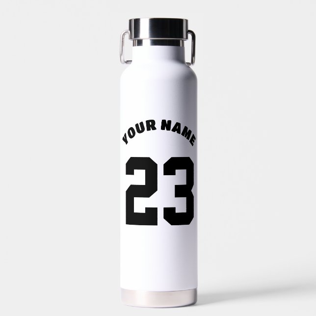 Anpassbare Nummer 23, Individuelle Name, Nummer Trinkflasche (Vorne)