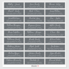 Anpassbare OffBlack Wedding Guest Address Labels
