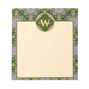Anpassbare Oliven- und Lavendelöl Azulejos Notepad Notizblock