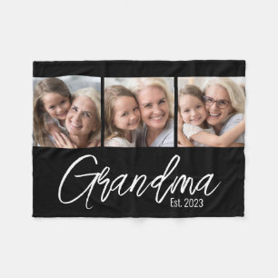 Anpassbare Oma Gegründet im Jahr 3 Bild Fleecedecke