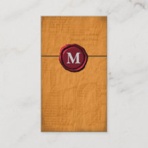 Anpassbare Orange Monogram Business Cards