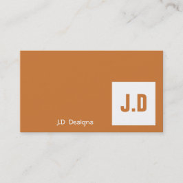 Anpassbare Orange Monogram Business Cards Visitenkarte