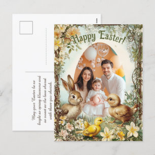 Anpassbare 🐇Ostereier-Snapshot Feiertagspostkarte