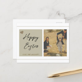 Anpassbare Osterkarte mit Foto und Text Postkarte