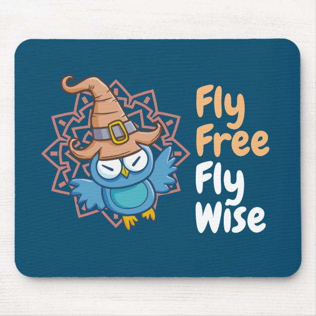 Anpassbare Owl Witz Mouse Pad Mousepad (Vorne)