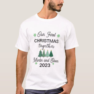 Anpassbare Paare Erster Weihnachtsmann T - Shirt