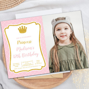 Anpassbare Party Einladungen von Princess für Kind