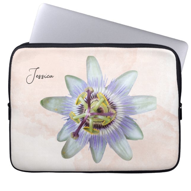 Anpassbare Passions-Blume Laptopschutzhülle (Vorderseite)