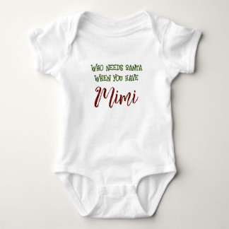 Anpassbare Person, die den Weihnachtsmann braucht, Baby Strampler